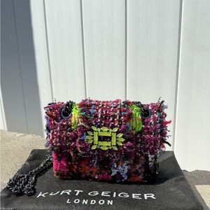 Kurt Geiger Multicolor Tweed Crossbody Bag